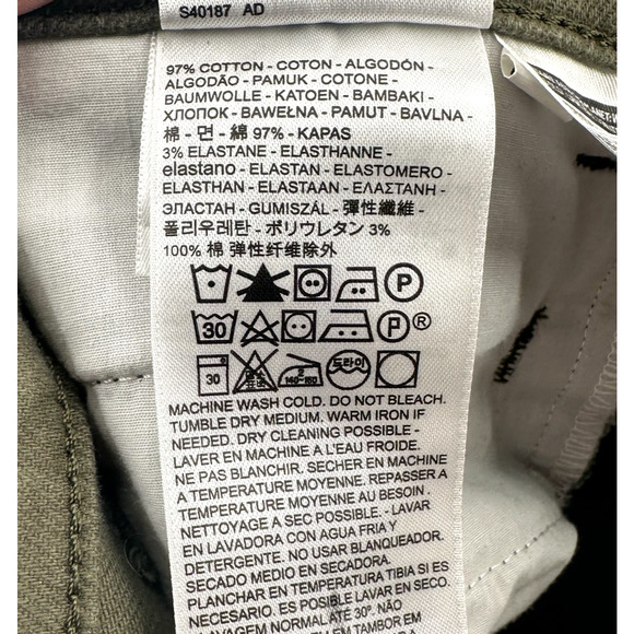 Levi's Womens Ribcage Wide Leg Crop Jeans Size 32 Stretch Retro Army Green - Picture 8 of 9